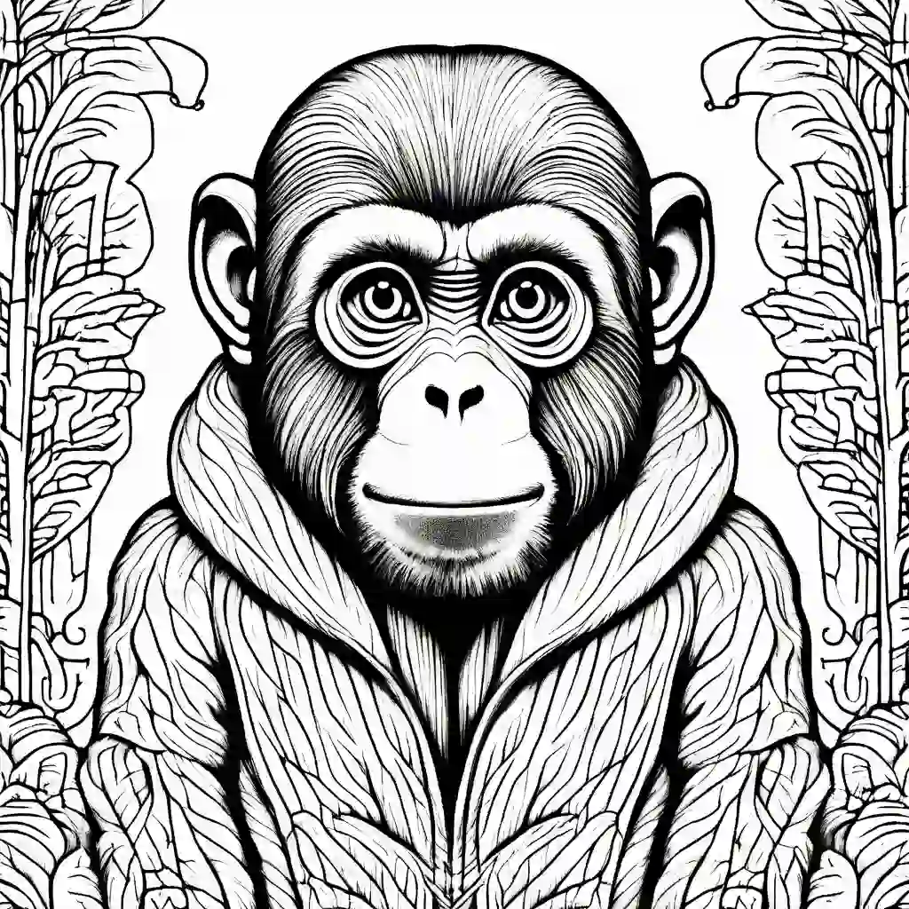Capuchin Monkeys coloring pages